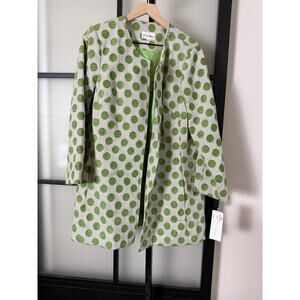 NWT 3 Sisters Polka Dot Car Coat Retro Size XL